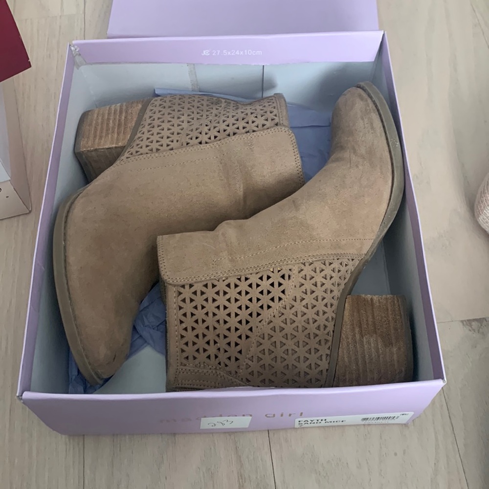 Madden Girl Tan Booties